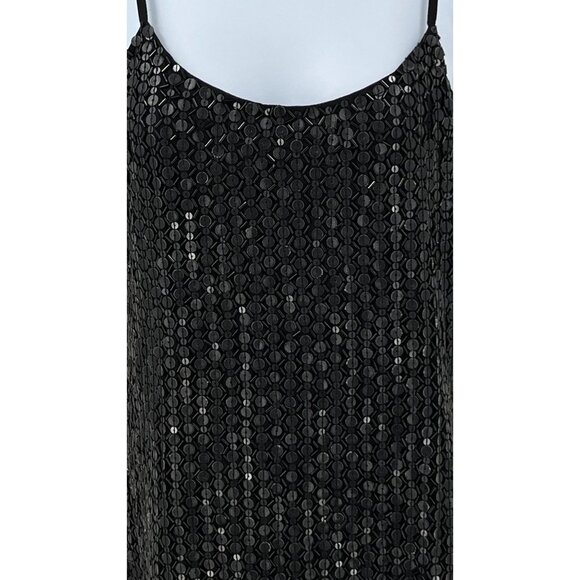 Romeo & Juliet Couture Sequined Dress Black Spaghetti Strap Size S New With Tags - Picture 2 of 10